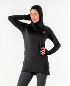 Modest activewear -Halo Running Hoodie $55